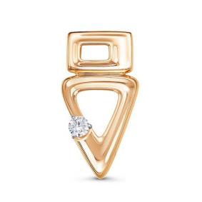 Золотая подвеска КЮЗ Del'ta D0300558 с фианитом D0300558 фото