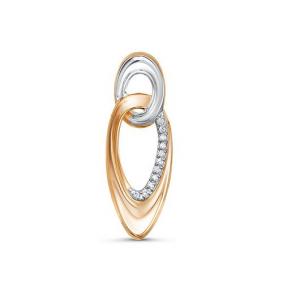 Золотая подвеска КЮЗ Del'ta D0300562 с фианитом D0300562 фото