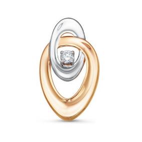 Золотая подвеска КЮЗ Del'ta D0300568 с фианитом D0300568 фото