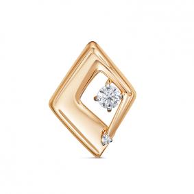 Золотая подвеска КЮЗ Del'ta D0300605 с фианитом D0300605 фото