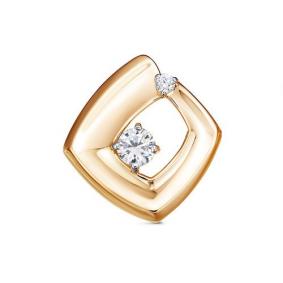 Золотая подвеска КЮЗ Del'ta D0300608 с фианитом D0300608 фото