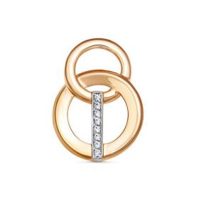 Золотая подвеска КЮЗ Del'ta D0300617 с фианитом D0300617 фото