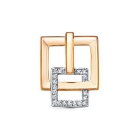 Золотая подвеска КЮЗ Del'ta D0300641 с фианитом D0300641 фото