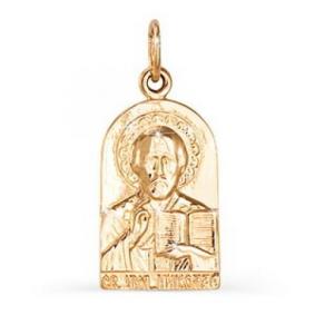 Золотая подвеска-иконка СвятительНиколай Чудотворец КЮЗ Del'ta D030065 D030065 фото