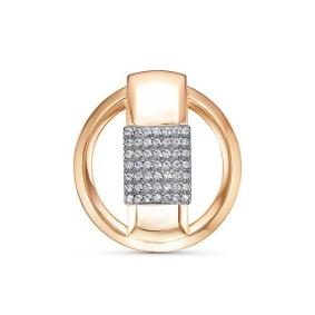 Золотая подвеска КЮЗ Del'ta D0300669 с фианитом D0300669 фото