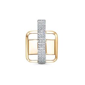 Золотая подвеска КЮЗ Del'ta D0300722 с фианитом D0300722 фото