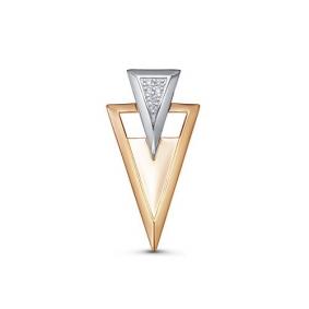 Золотая подвеска КЮЗ Del'ta D0300725 с фианитом D0300725 фото