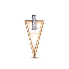 Золотая подвеска КЮЗ Del'ta D0300728 с фианитом D0300728 фото