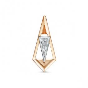 Золотая подвеска КЮЗ Del'ta D0300729 с фианитом D0300729 фото