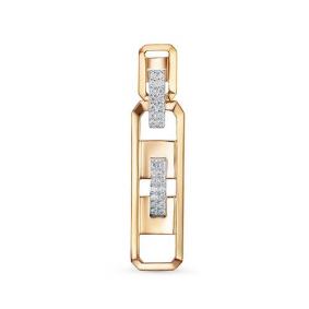 Золотая подвеска КЮЗ Del'ta D0300745 с фианитом D0300745 фото