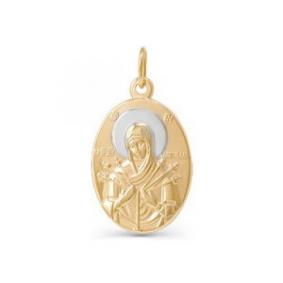 Золотая подвеска-иконка Божией Матери Семистрельная КЮЗ Del'ta D030240 D030240 фото