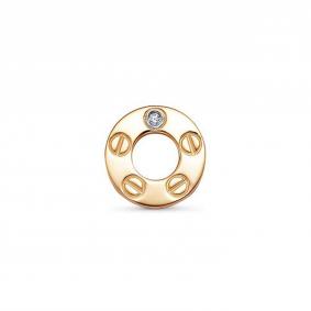 Золотая подвеска КЮЗ Del'ta D0302604 с фианитом D0302604 фото