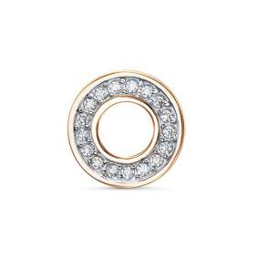 Золотая подвеска КЮЗ Del'ta D0302665 с фианитом D0302665 фото