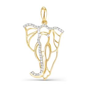 Золотая подвеска КЮЗ Del'ta D030290 с фианитом D030290 фото