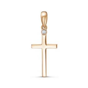 Золотая подвеска КЮЗ Del'ta D0302909 с фианитом D0302909 фото