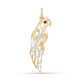 Золотая подвеска КЮЗ Del'ta D030312 с фианитом D030312 фото