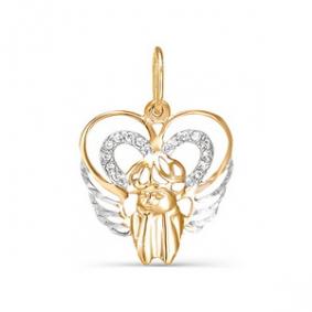 Золотая подвеска КЮЗ Del'ta D030325 с фианитом D030325 фото