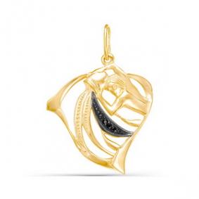 Золотая подвеска КЮЗ Del'ta D030356 с фианитом D030356 фото