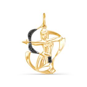 Золотая подвеска КЮЗ Del'ta D030359 с фианитом D030359 фото