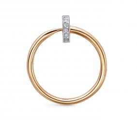 Золотая подвеска КЮЗ Del'ta D0303723 с фианитом D0303723 фото