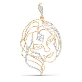 Золотая подвеска Знак зодиака Дева КЮЗ Del'ta с фианитом D030429 D030429 фото