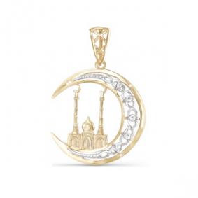 Золотая подвеска КЮЗ Del'ta D030441 с фианитом D030441 фото