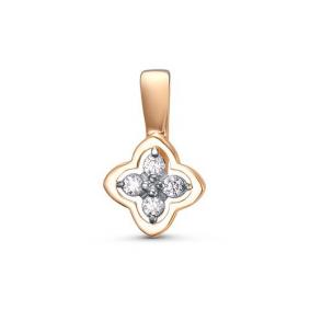 Золотая подвеска КЮЗ Del'ta D0304475 с фианитом D0304475 фото