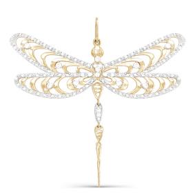 Золотая подвеска КЮЗ Del'ta D030560 с фианитом D030560 фото