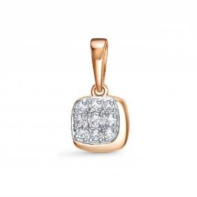 Золотая подвеска КЮЗ Del'ta D0305813 с фианитом D0305813 фото