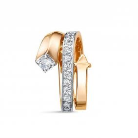 Золотая подвеска КЮЗ Del'ta D0306071 с фианитом D0306071 фото