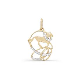 Золотая подвеска КЮЗ Del'ta D030620 с фианитом D030620 фото