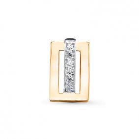 Золотая подвеска КЮЗ Del'ta D0306676 с фианитом D0306676 фото