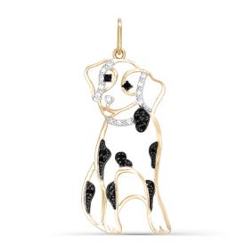 Золотая подвеска КЮЗ Del'ta D030676 с фианитом D030676 фото