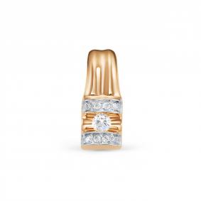 Золотая подвеска КЮЗ Del'ta D0307017 с фианитом D0307017 фото