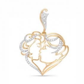 Золотая подвеска КЮЗ Del'ta D030703 с фианитом D030703 фото