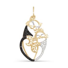 Золотая подвеска КЮЗ Del'ta D030712 с фианитом D030712 фото