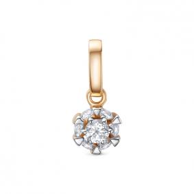Золотая подвеска КЮЗ Del'ta D0307493 с фианитом D0307493 фото