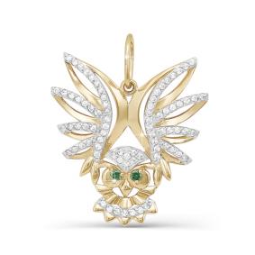 Золотая подвеска КЮЗ Del'ta D030757 с фианитом D030757 фото