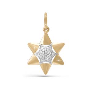 Золотая подвеска КЮЗ Del'ta D030796 с фианитом D030796 фото