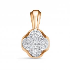 Золотая подвеска КЮЗ Del'ta D0308047 с фианитом D0308047 фото