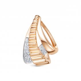 Золотая подвеска КЮЗ Del'ta D0308084 с фианитом D0308084 фото