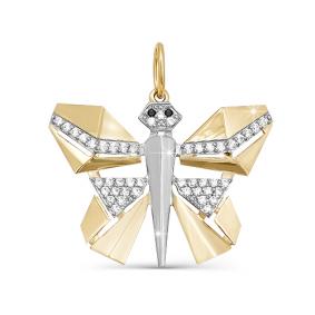 Золотая подвеска КЮЗ Del'ta D030862 с фианитом D030862 фото