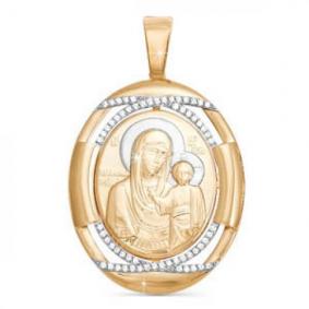 Золотая подвеска КЮЗ Del'ta D030867 с фианитом D030867 фото