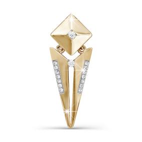 Золотая подвеска КЮЗ Del'ta D030895 с фианитом D030895 фото