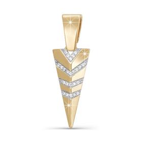 Золотая подвеска КЮЗ Del'ta D030896 с фианитом D030896 фото