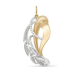 Золотая подвеска КЮЗ Del'ta D030953 с фианитом D030953 фото