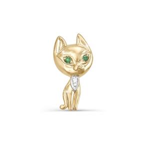 Золотая подвеска КЮЗ Del'ta D030975 с фианитом D030975 фото