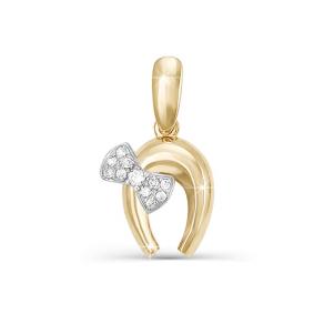 Золотая подвеска КЮЗ Del'ta D030982 с фианитом D030982 фото