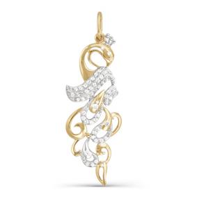 Золотая подвеска КЮЗ Del'ta D031073 с фианитом D031073 фото