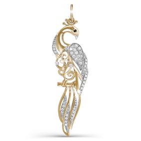 Золотая подвеска КЮЗ Del'ta D031077 с фианитом D031077 фото